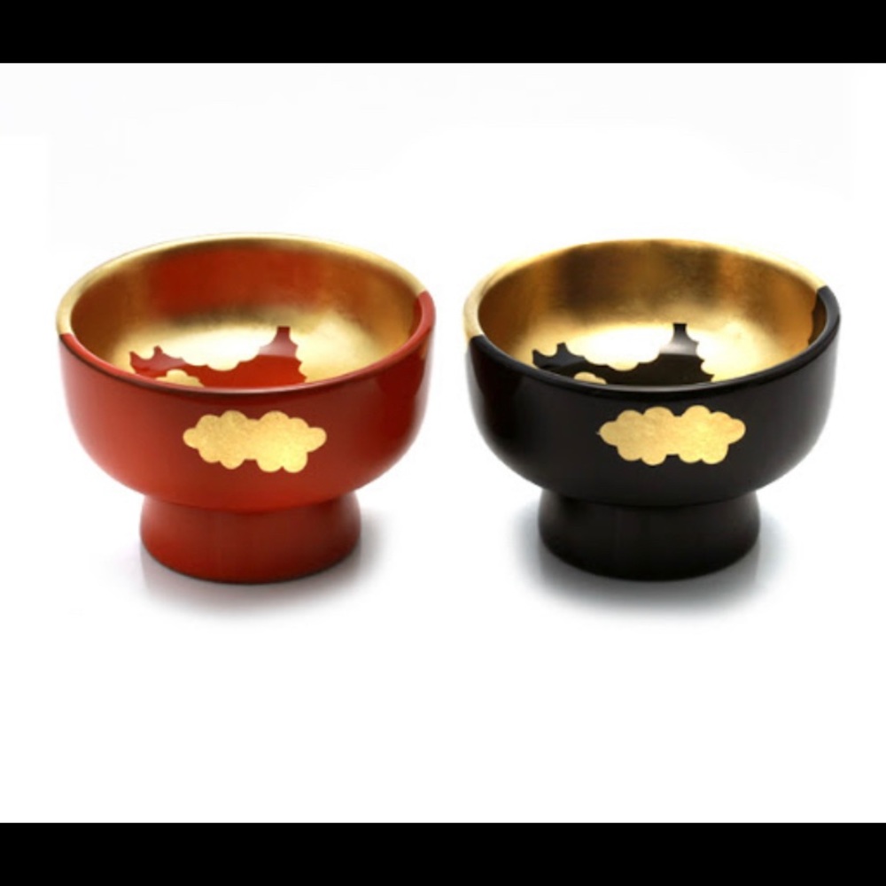 Japanese Kin-kumo- Hai Golden Clouds Sake Cups
